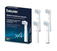 Beurer TB 30/50 Lot de 4 têtes de brosse à dents électrique compatibles avec Oral-B Sensitive Blanc