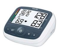 Beurer BM 40 Tensiomètre Électronique au Bras, Détecteur d'Arythmie Cardiaque et Hypertension Mesure la Tension Artérielle, Écran XL et Mémoires 2x60