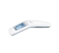Beurer Thermomètre infrarouge numérique sans contact FT 90/thermomètre pour bébé/pour mesurer facilement sur le front pour adultes et enfants/affichage numérique/avec batterie, 1 pièce (lot de 1)