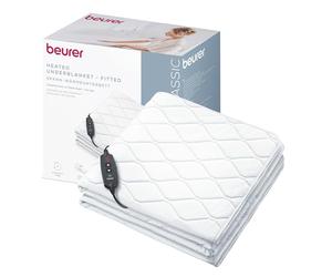 Beurer UB 74 sous-couverture chauffante 200x100 cm, électrique avec 3 niveaux de température, arrêt automatique, protection contre la surchauffe, lavable, forme drap-housse pratique