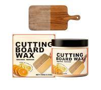 Beurre à bois 100 g - Pour baume à bois et planche à découper pour usage alimentaire, polir pour bois au d'agrumes pour boucher, ustensiles en bois, bols, cuillères, étagères et fin