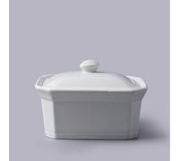 Beurre Cks Terrine Avec Couvercle En Céramique Blanche