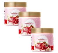 Beurre corporel nourrissant au goût gâteau à la fraise pour peaux sèches - Soin hydratant longue durée - Soulage la sécheresse - Soin du corps quotidien (3 pièces)
