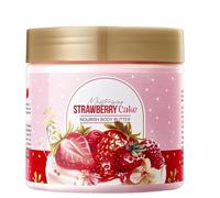 Beurre corporel nourrissant au goût gâteau à la fraise pour peaux sèches - Soin hydratant longue durée - Soulage la sécheresse - Soin du corps quotidien (1 pièce)