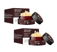 Beurre corporel pour homme, Beurre corporel à l'eau de Cologne, Boostez votre charisme et votre confiance, Nourrissez en profondeur et hydratez longue durée (2pcs)