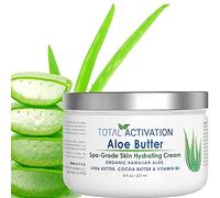 Beurre Crème Hawaiien Aloe Vera, crème hydratante biologique, peaux grasses / sèches / sensibles, visage et corps, ingrédients naturels hydratants et curatifs, remplacer les gels d'aloès bio, jus et lotions, 8 oz