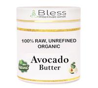 Beurre d'avocat biologique brut 100 % pur, naturel et non raffiné | Hydratant pour la peau pour le visage, le corps et les cheveux | 1 LBS/450 GM Ivoire/White Grade A | crèmes, baumes, lotions, savons