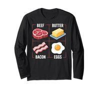 Beurre de bœuf Bacon Oeufs Carnivore Diet BBBE Mangeurs de Viande Manche Longue