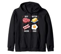 Beurre de bœuf Bacon Oeufs Carnivore Diet BBBE Mangeurs de Viande Sweat à Capuche