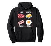 Beurre de bœuf Bacon Oeufs Carnivore Diet BBBE Mangeurs de Viande Sweat à Capuche