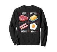 Beurre de bœuf Bacon Oeufs Carnivore Diet BBBE Mangeurs de Viande Sweatshirt
