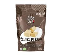 Beurre de Cacao Bio Alimentaire non Raffiné et Grillé - 250g. Beurre de Cacao pour Patisserie ou Cosmetique Naturel et Pur. Végétal Biologique.