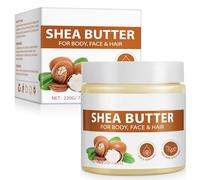 Beurre de karité bio pour cosmétiques 220 g - Beurre de karité et beurre de karité de qualité supérieure pour la peau et les cheveux | Pressé à froid, non raffiné et polyvalent | Soin hydratant