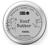 Beurre pour Sabots Cheval 100ml, Hydratant Naturel avec Beurre de Karité, Huile de Coco et Cire d'abeille, Nourrit et Protège Les Sabots Secs