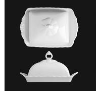 Beurrier 20x14 cm, porcelaine blanche, Vérone, G. Benedikt
