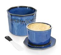 Beurrier à eau avec Refroidissement, 280g Pot à Beurre, Beurrier Francais | Beurrier à eau Français avec Couvercle pour Conserver le Beurre Frais, Beurrier Ceramique, Idee Cadeau Femme Maman