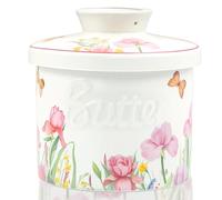 Beurrier à eau, Beurrier a eau Rose 250g, Pot à Beurre avec Ligne d'Eau | Beurrier a eau Ceramique avec Couvercle pour Conserver le Beurre Frais, Beurrier à eau Français, Idee Cadeau Femme Maman