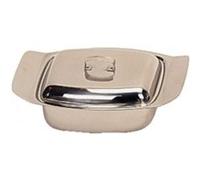 Beurrier avec couvercle - 185 x 115 mm - Inox