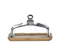 Beurrier Avec Couvercle Beurrier de cuisine avec couvercle en verre, boîte à fromage, assiette de collation, présentoir de gâteaux et de desserts Boîte À Beurre