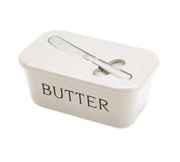 Beurrier Avec Couvercle, Boîte De Rangement Avec Porte-spatule Pratique En Acier Inoxydable, Plateau Porte-beurrier Léger Et Fonctionnel En Polypropylène, For Une Cuisine Bien Rangée.(White)
