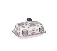 Beurrier avec couvercle cloche Grès NELSON Rosace Gris TABLE PASSION