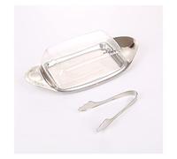 Beurrier Avec Couvercle Conteneur de boîtes de beurre d'acier inoxydable, plateau de rangement au beurre avec couvercle, avec couvercle acrylique transparent Boîte À Beurre