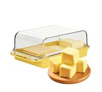 Beurrier avec couvercle - Conteneur de stockage hermétique transparent de ferme | Porte-canne élégant | Pour comptoir de comptoir de la côte Est crème, étagère de réfrigérateur, cuisine, maison