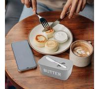Beurrier avec Couvercle - Couvercle à Beurre,Boîte Hermétique pour Fromage avec Couteau pour Cuisine Camping Restaurant Ferme Salle à Manger Réfrigérateur