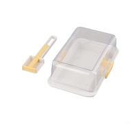 Beurrier avec couvercle hermétique pour comptoir et étagère de porte de réfrigérateur, récipient en plastique blanc ou noir pour beurre East and West Coast, (A)