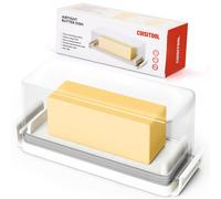 Beurrier avec couvercle pour comptoir et étagère de porte de réfrigérateur, beurrier hermétique, récipient à beurre en plastique pour beurre de la côte est/ouest, passe au lave-vaisselle