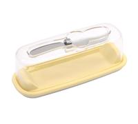 Beurrier avec couvercle pour plan de travail | Beurrier avec couvercle, couteau à découper et bol de service transparent pour garder la fraîcheur pour le plan de travail, la maison, le réfrigérateur