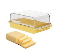 Beurrier avec couvercle - Récipient transparent hermétique - Élégant porte-bâtonnets de beurre - Pour étagère de réfrigérateur, porte de réfrigérateur, cuisine, maison, dortoir, camping