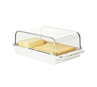 Beurrier avec couvercle transparent pour maison de campagne | Plateau porte-beurre transparent adapté pour fromage frais côte orientale, plan de travail, réfrigérateur, cuisine, maison