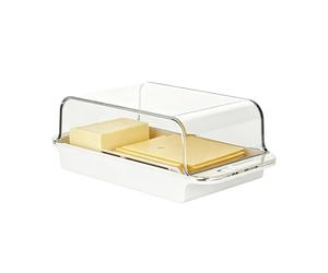 Beurrier avec couvercle transparent pour maison de campagne | Plateau porte-beurre transparent adapté pour fromage frais côte orientale, plan de travail, réfrigérateur, cuisine, maison