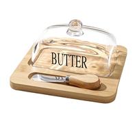 Beurrier avec couverture, beurre avec couvercle pour comptoir - Cloche de Chese de Chesa Cloche à fromage | Assiette à gâteau avec couvercle, plateau à beurre, majordome pour la maison, cuisine
