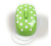 Beurrier Berossi Vert en Plastique avec Couvercle BPA Gratuit à Conserver au Réfrigérateur, Plat de Service Reverse, Style Rétro