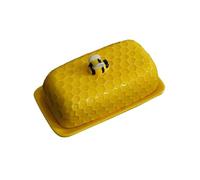 Beurrier Beurrier couvert jaune en céramique, plat Dim Sum ménage