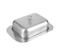 Beurrier Beurrier en acier inoxydable avec couvercle, boîte de rangement for fromages, assiette support, vaisselle cuisine Pour La Cuisine