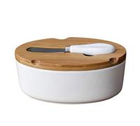 Beurrier Beurrier en céramique Set Pure Color Dessert avec couvercle Pour Restaurants et Particuliers(As picture A)