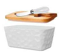 Beurrier Beurrier for comptoir Beurriers en céramique avec couvercle Pour Restaurants et Particuliers(blanc)