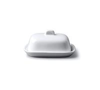 Beurrier blanc WM Bartleet & Sons avec couvercle, en porcelaine de qualité. Petit plat de 10 cm avec couvercle