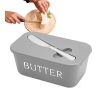 Beurrier, boîte à beurre avec coupe-fromage, unité de récipient à fromage | Appareil de tranchage de précision intégré, protection contre la fraîcheur hermétique, plateau utilitaire pour comptoir de ré