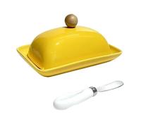 Beurrier Boîte de rangement légère et luxueuse for fromage, boîte conservation du beurre frais avec couvercle, beurrier, récipient polyvalent aliments cuisine maison(Yellow)