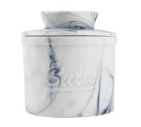 Beurrier Céramique, Beurrier Français, Cloche à Beurre avec Couvercle, pour un Beurre Frais et Facile à Tartiner(Texture noire)