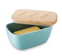 DOWAN Grand beurrier de 16,5 cm - Beurrier en céramique avec couvercle, bleu