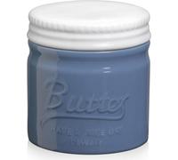 Beurrier céramique DOWAN avec couvercle, Garde le beurre frais et aromatique, Design français, Lavable au lave-vaisselle, Bleu clair