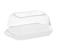 Beurrier - Classique - 18 5 x 11 x 7 cm - Transparent et blanc