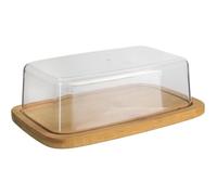 Beurrier - Cook Concept - KA2140 - Bambou et plastique - Beige et transparent - H6 x 12,5 x 20,5 cm