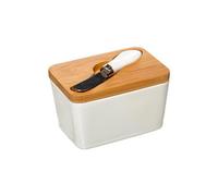 Beurrier & Couteau "Grès" 13cm Blanc