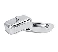 Beurrier en acier inoxydable avec couvercle, boîte de rangement pour beurre et fromage, beurrier à double couvercle, récipient à beurre pour pain, nourriture, pâtisserie, maison,